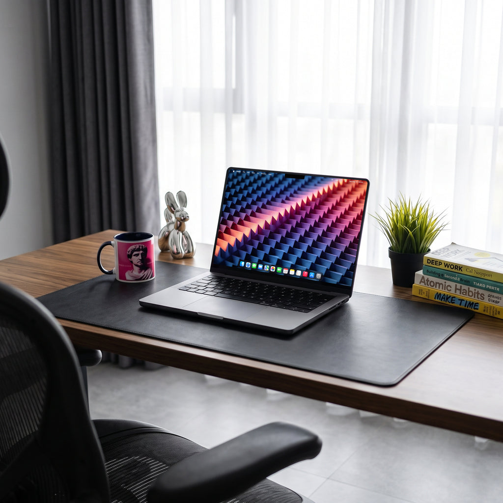 Essenziale — MacBook, scena scrivania