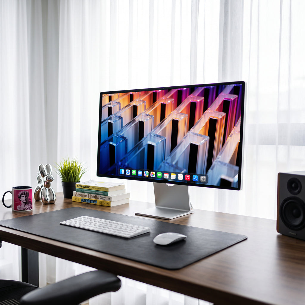 Vetrata — Apple Studio Display, scena scrivania