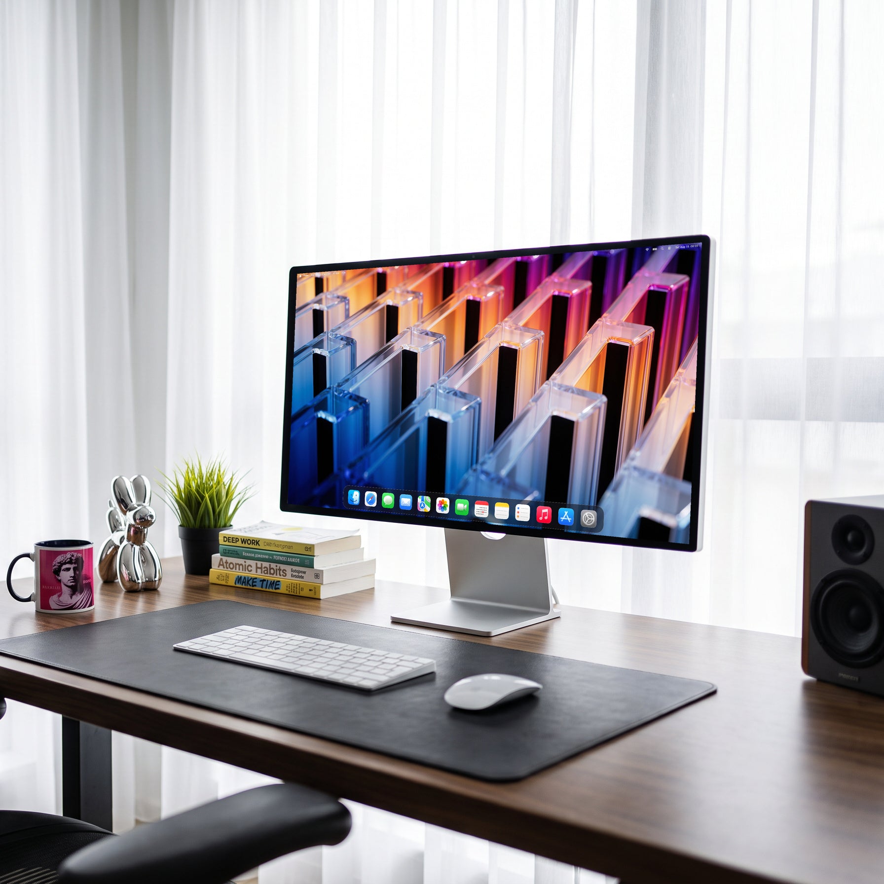 Vetrata — Apple Studio Display, scena scrivania